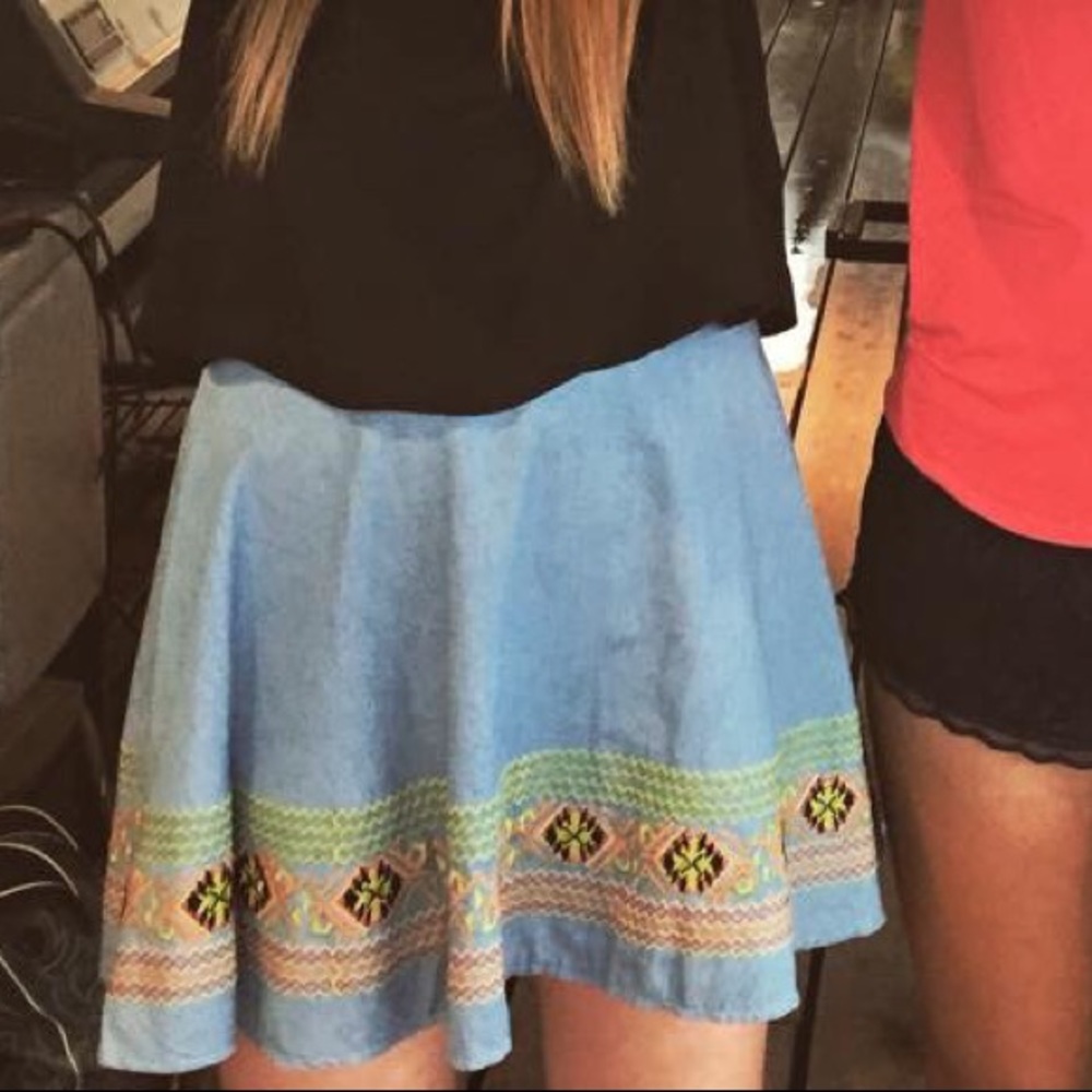Denim Skater Skirt